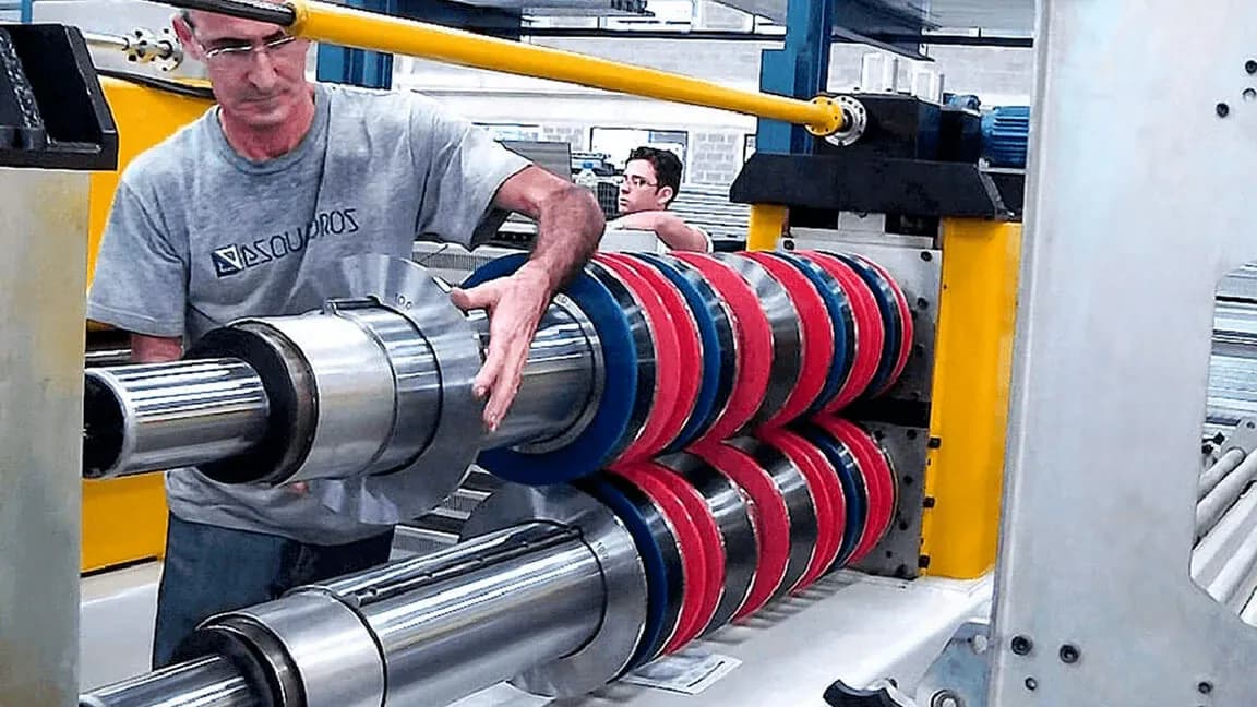 Tesoura Rotativa montada nos eixos superiores e inferiores - Esquadros®