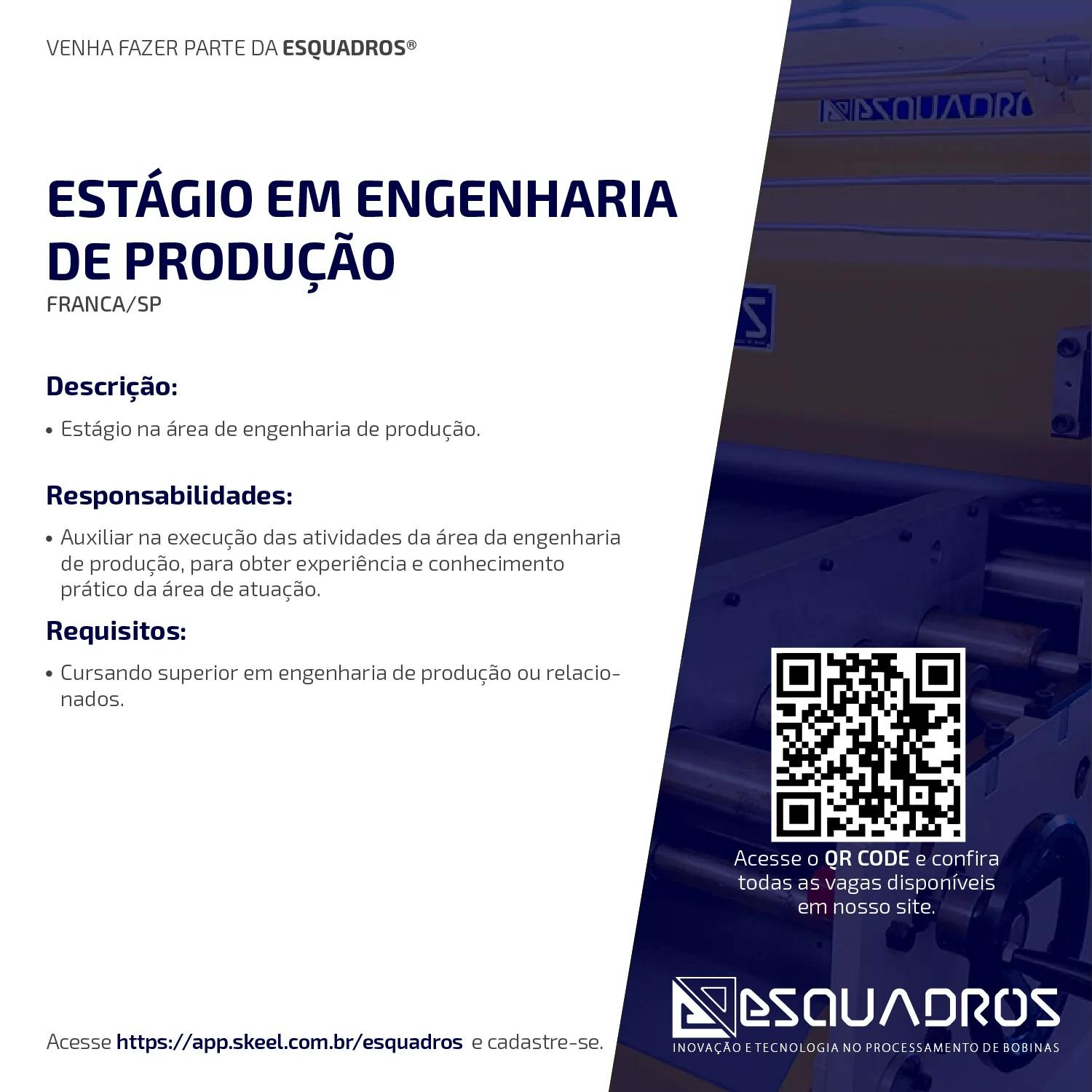 Estágio Engenharia de producao - Esquadros®