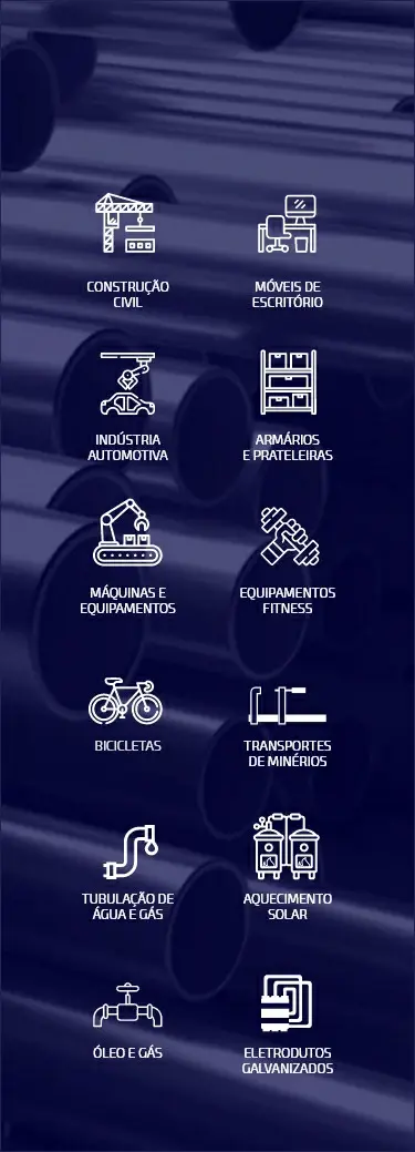 Aplicação de Tubos Soldados - Esquadros®